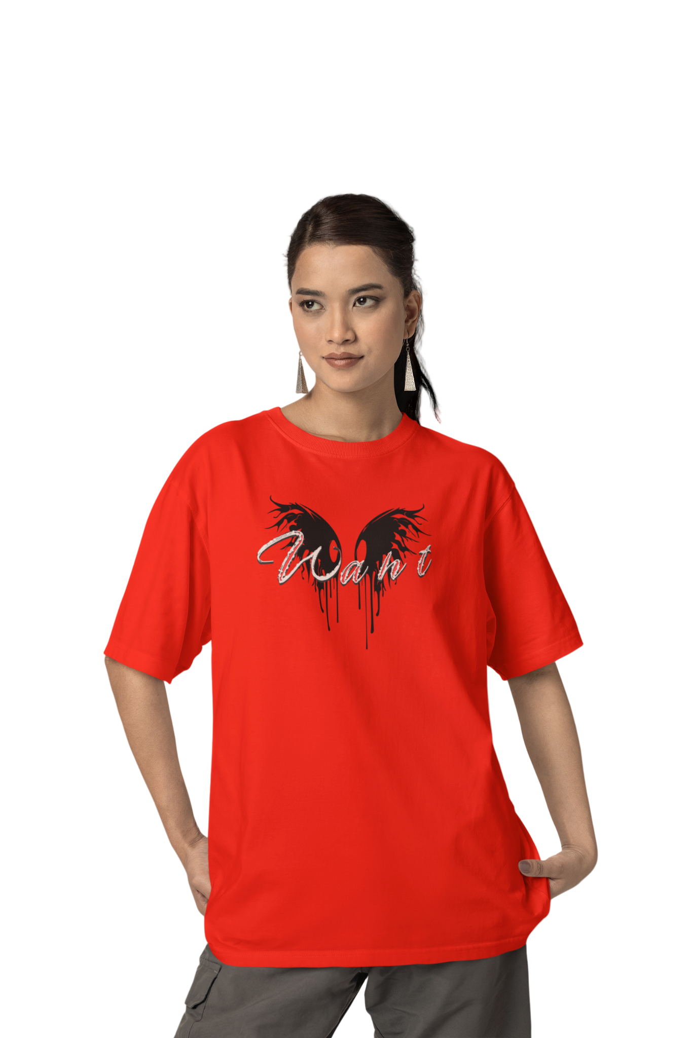 Hot Red Airdrop Oversized T-Shirt