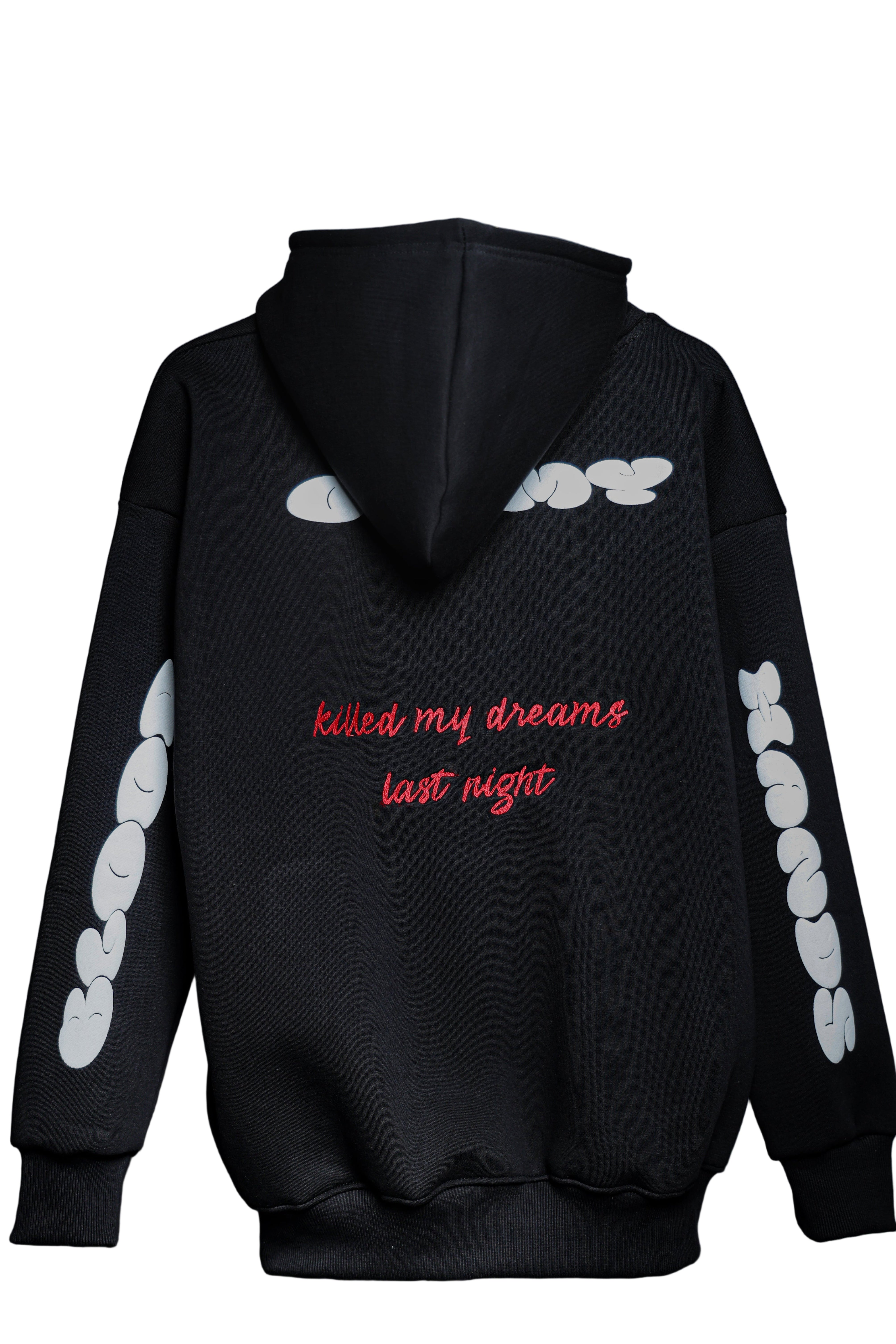 Blood On Hands Black Oversized Hoodie