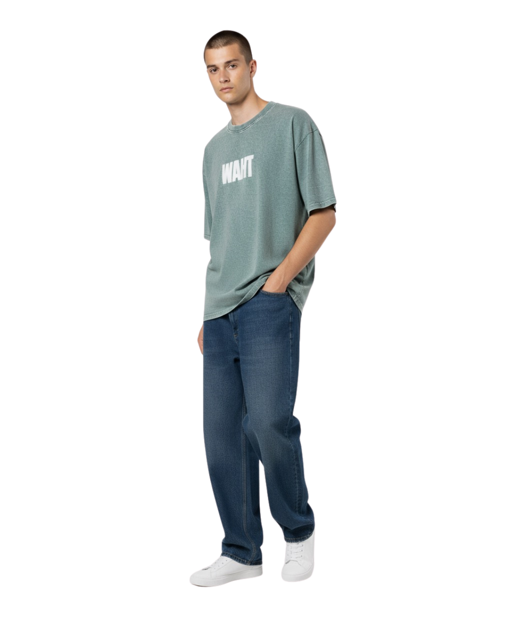 Green Washed Oversized T-Shirt