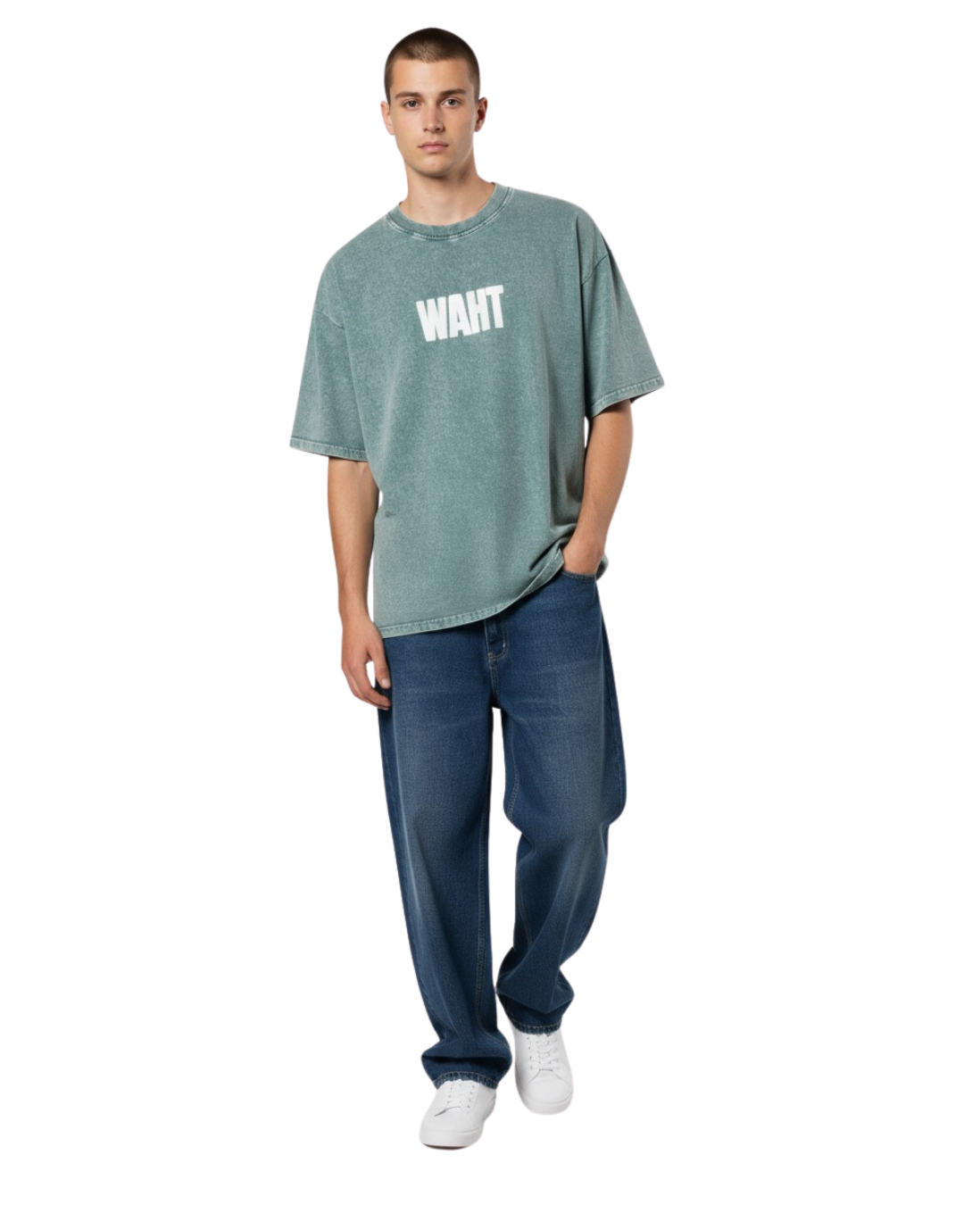 Green Washed Oversized T-Shirt