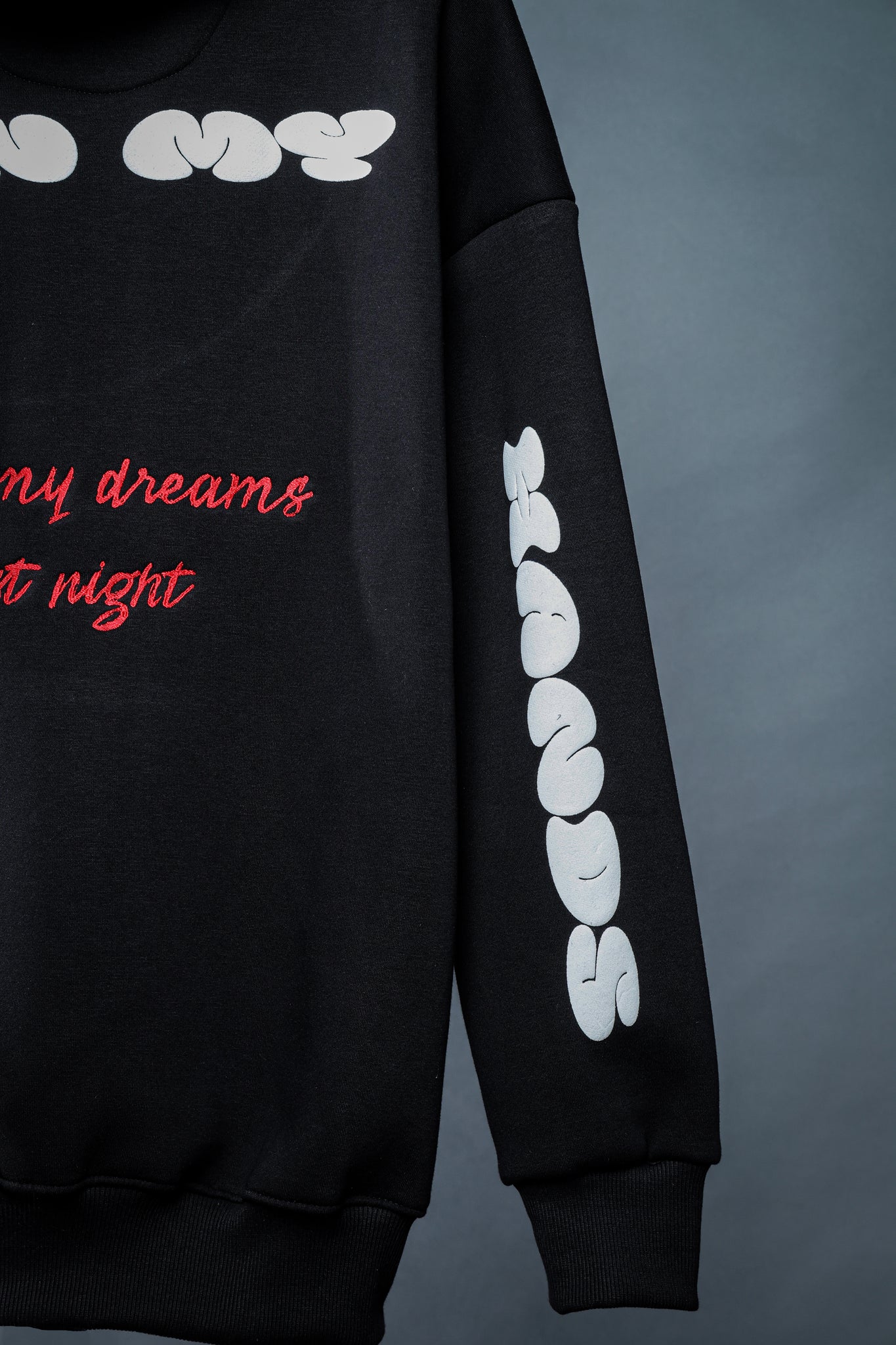 Blood On Hands Black Oversized Hoodie