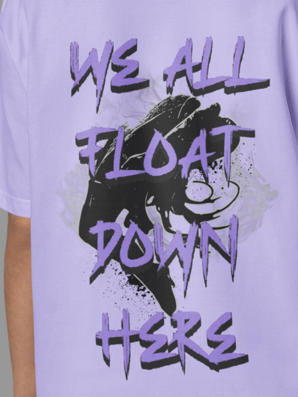Float Down Here Lavender Oversized T-Shirt
