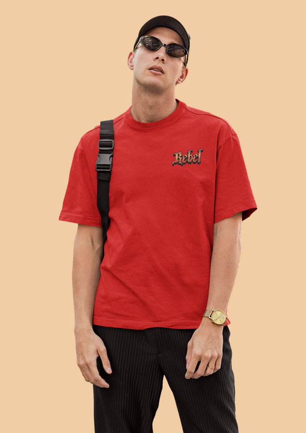 Hot Red Rebel Oversized T-Shirt