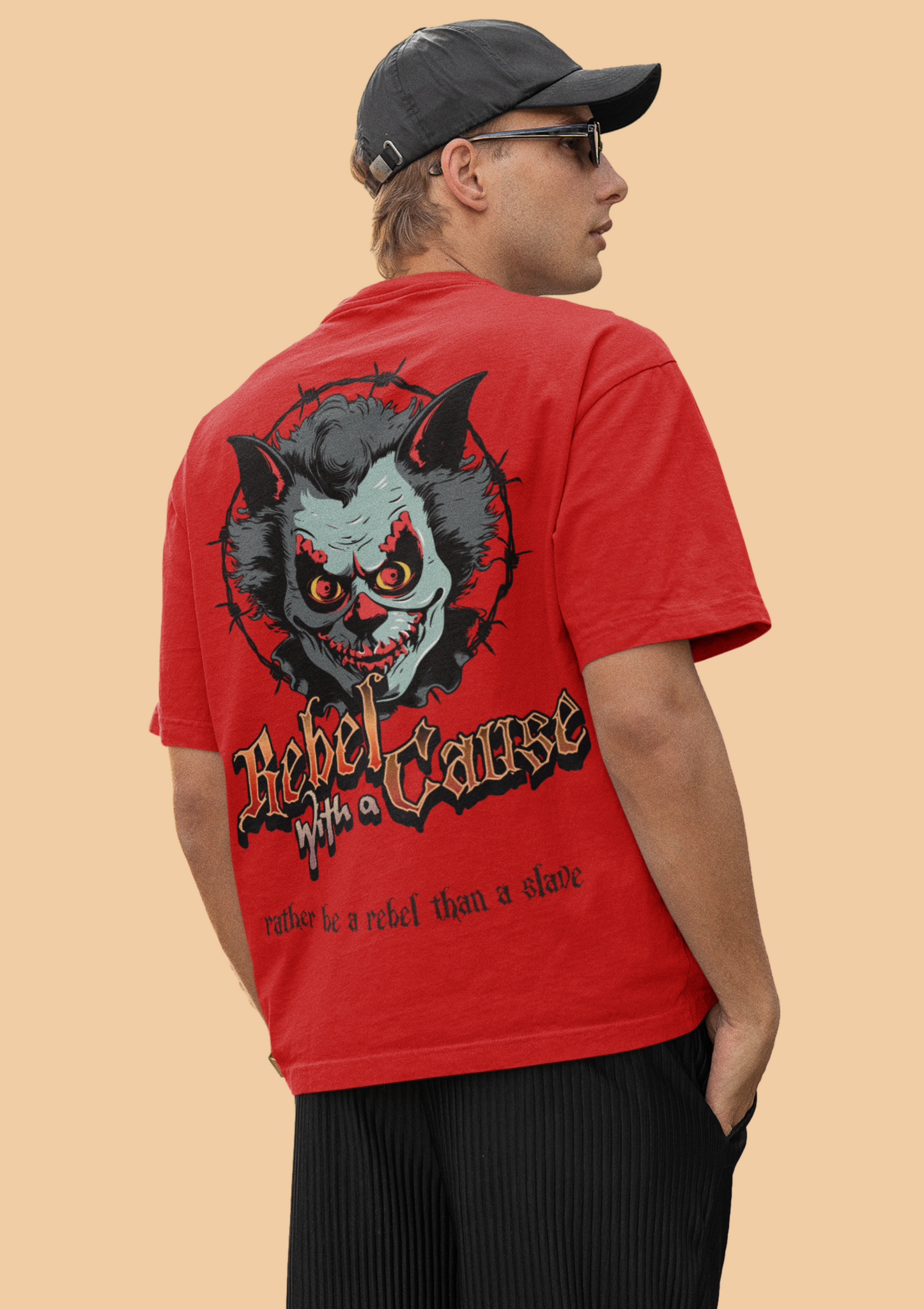 Hot Red Rebel Graphic T-Shirt