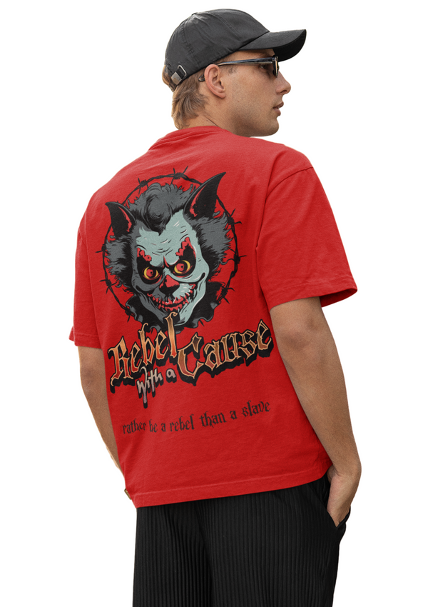 Hot Red Rebel Oversized T-Shirt