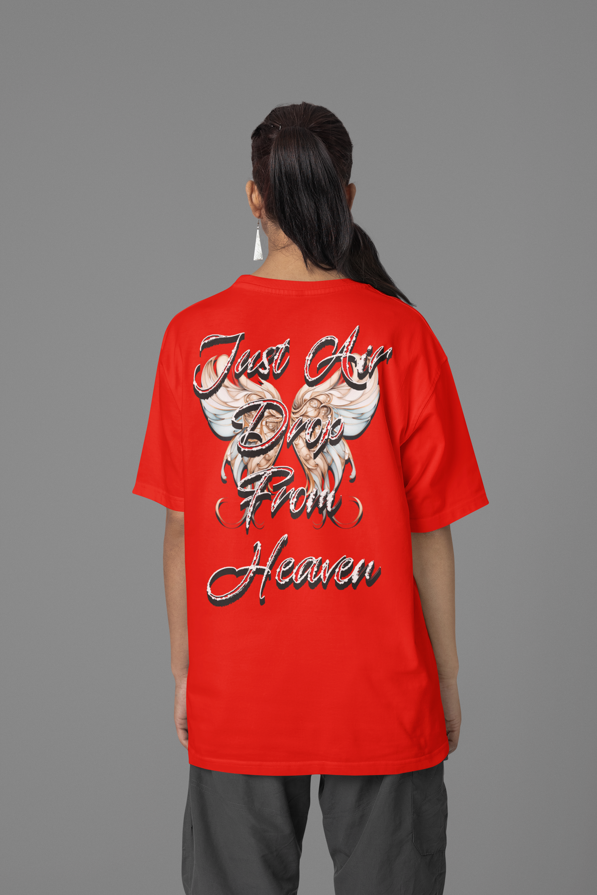 Hot Red Airdrop Oversized T-Shirt