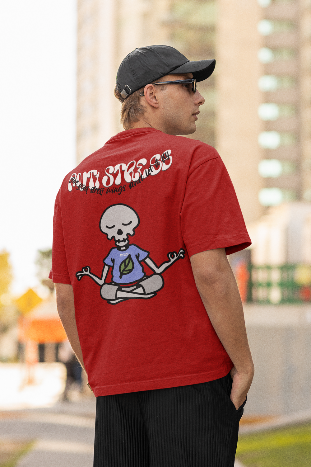 Hot Red Anti-Stress Oversized T-Shirt
