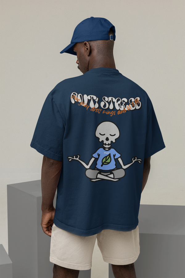 Dark Blue Anti-Stress Oversized T-shirt