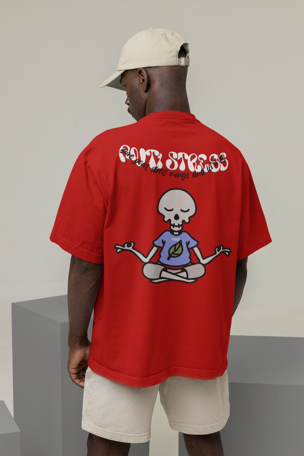 Hot Red Anti-Stress Oversized T-Shirt