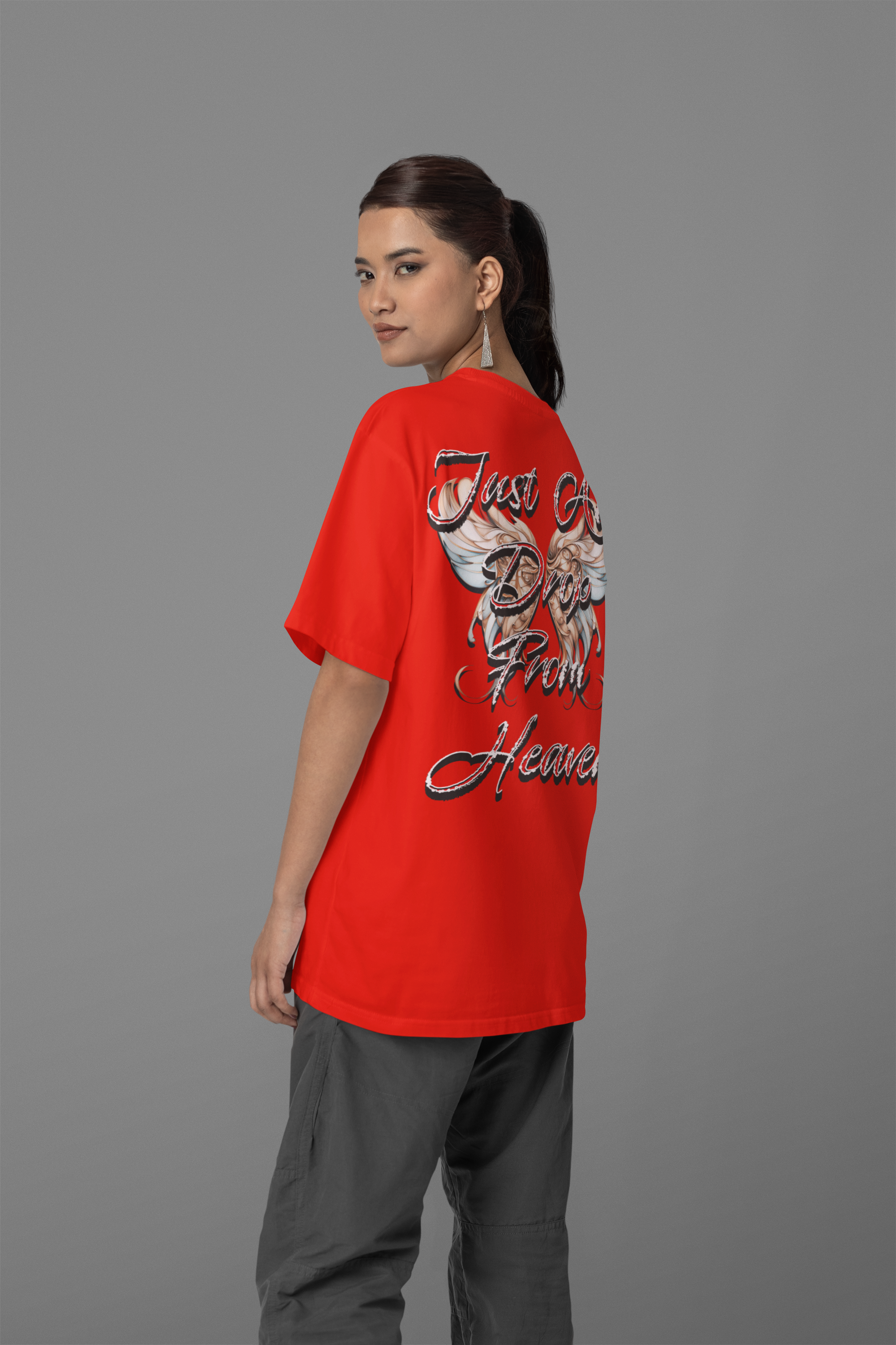 Hot Red Airdrop Oversized T-Shirt