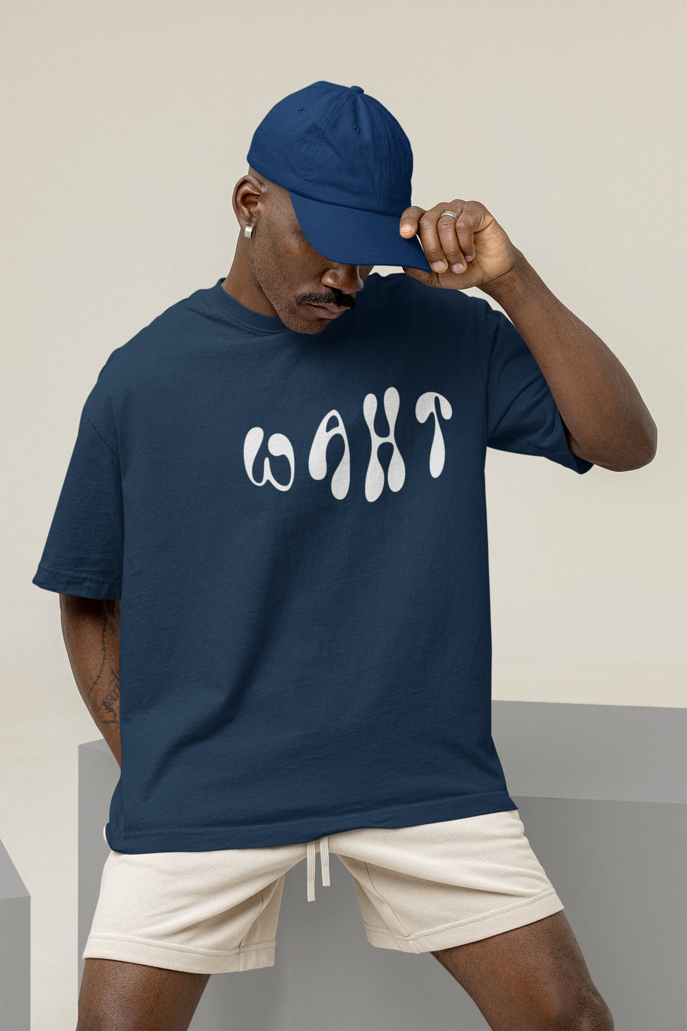 DARK BLUE ANTI-STRESS OVERSIZED T-SHIRT