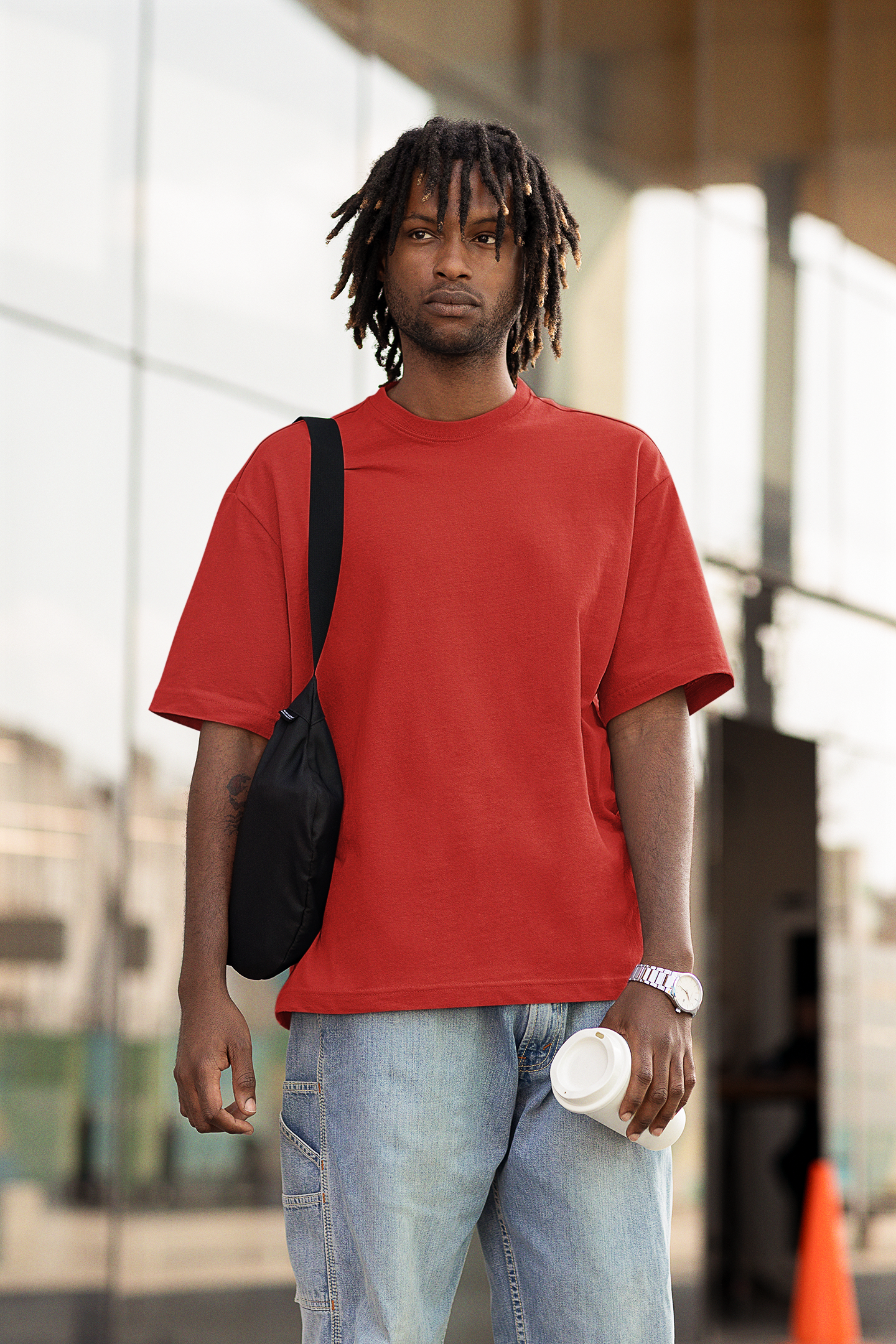 HOT RED DOGRA ORIGINALS OVERSIZED T-SHIRT