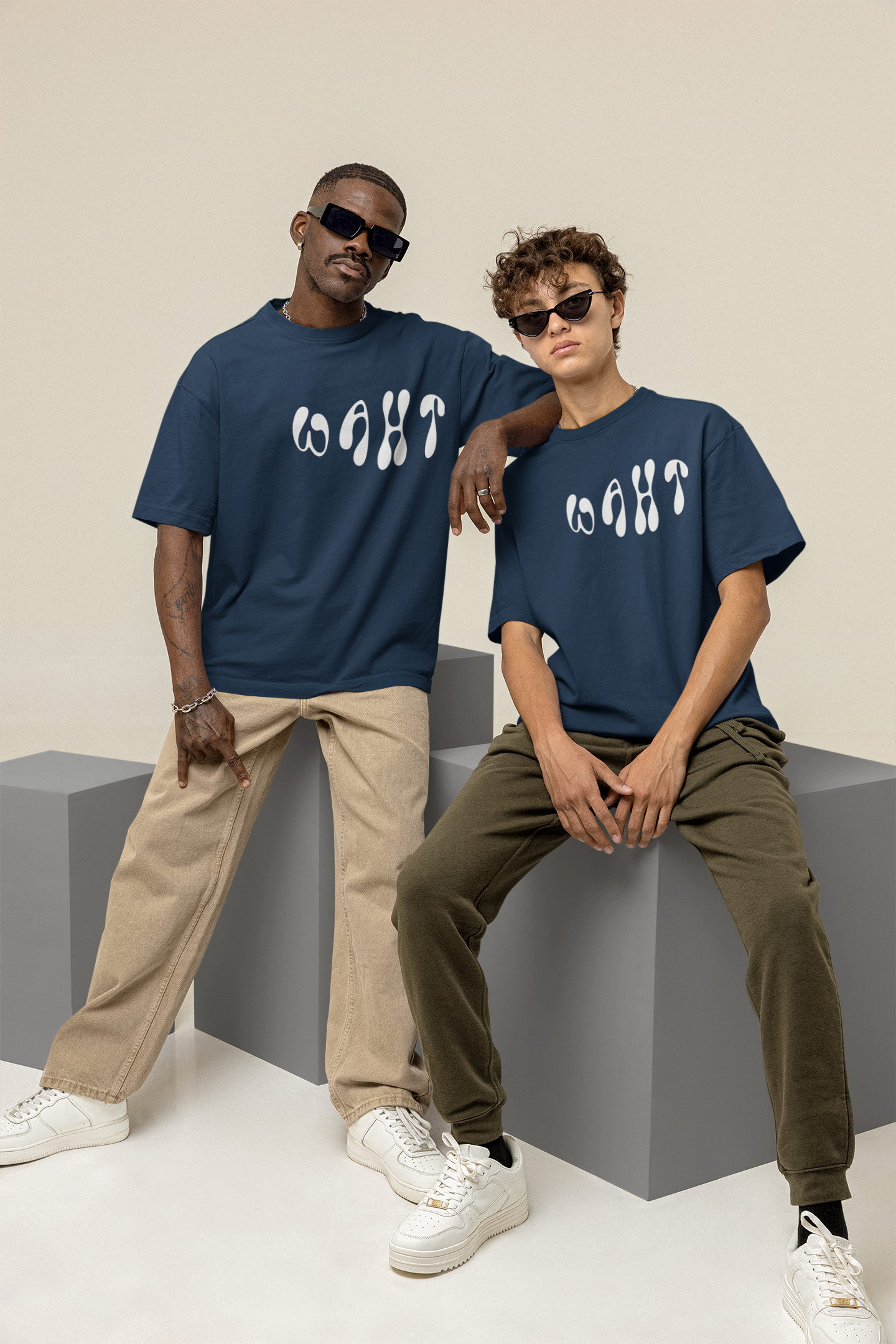 Dark Blue Anti-Stress Oversized T-shirt