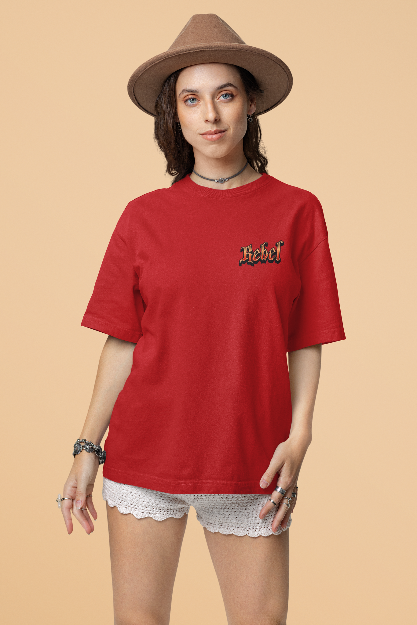 Hot Red Rebel Graphic T-Shirt