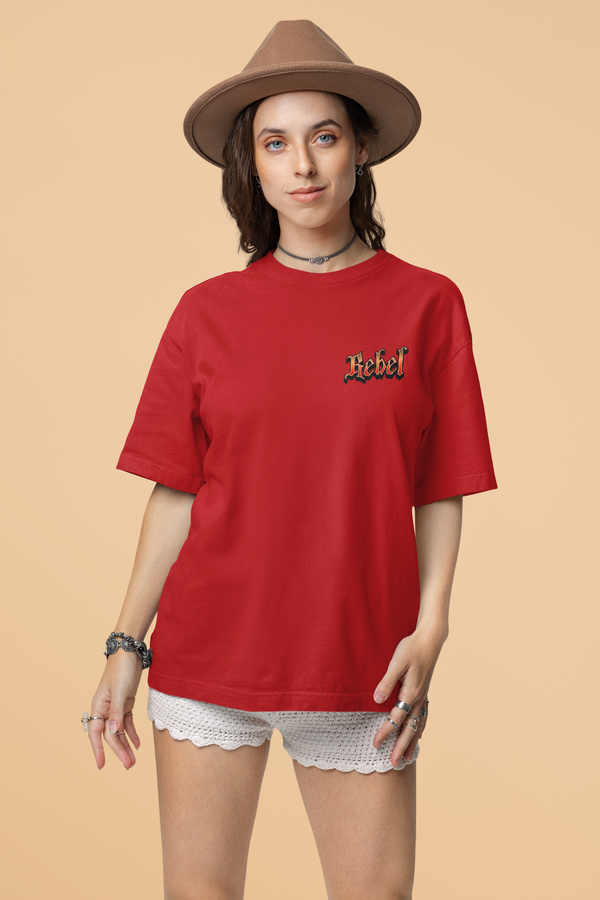 Hot Red Rebel Oversized T-Shirt