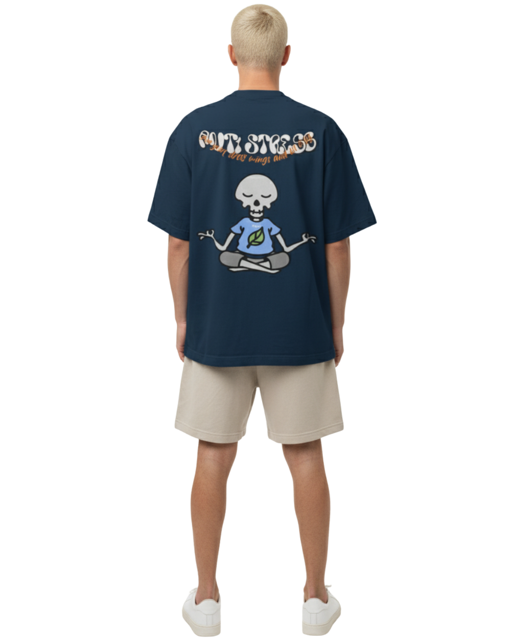 Dark Blue Anti-Stress Oversized T-Shirt