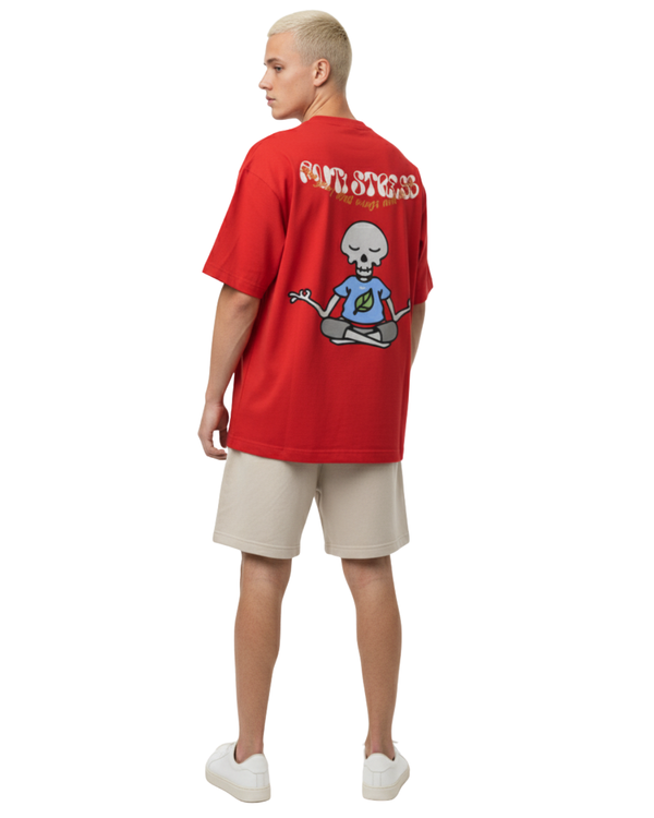 Hot Red Anti-Stress Oversized T-Shirt