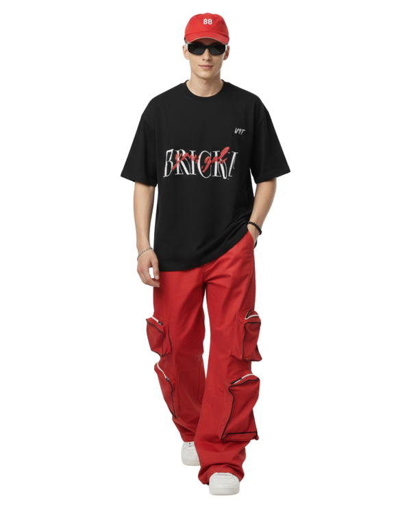 Tricked Black Oversized T-Shirt